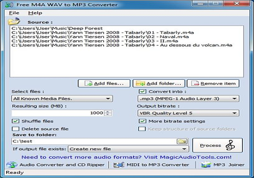 Télécharger Free M4A WAV to MP3 Converter