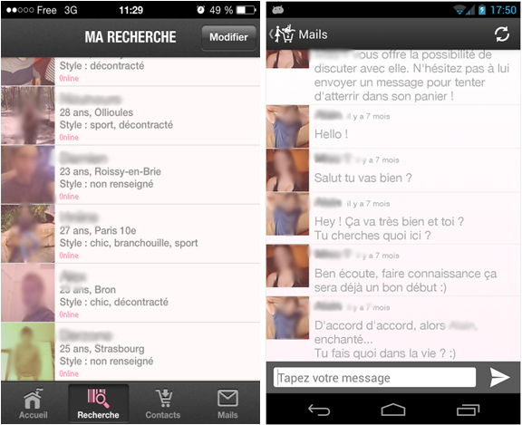 site de rencontre version mobile