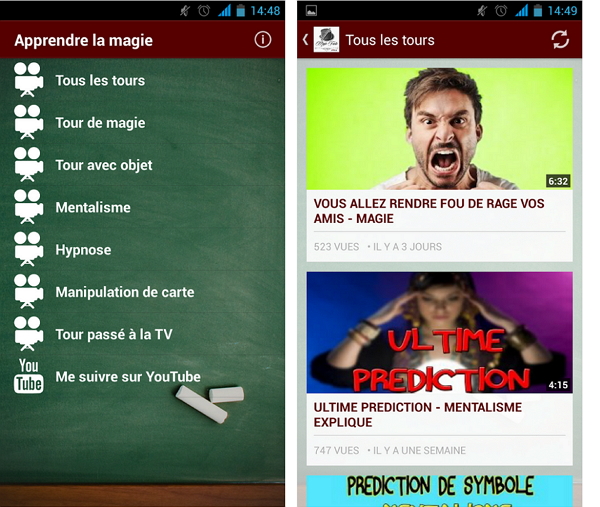 Application Tour de Magie ac2phone Devenez Mentaliste Gratuite sur Android  –