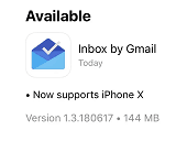 L'appli de messagerie Inbox est enfin prise en charge par l'iPhone X