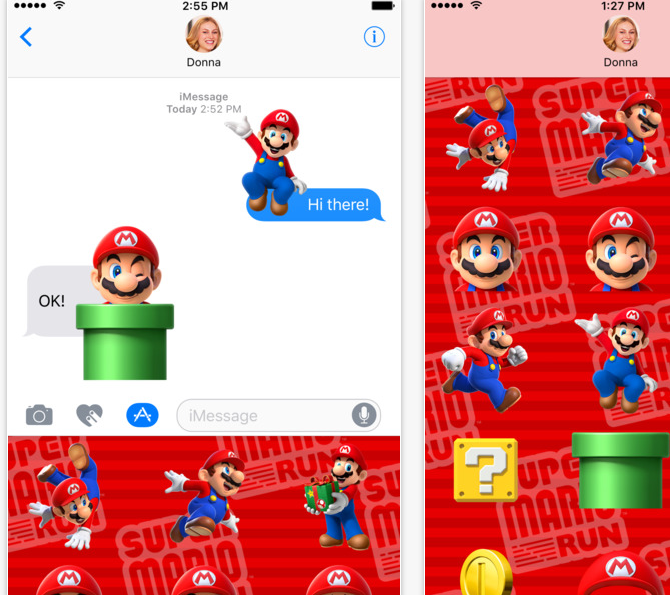 Super Mario Run Stickers IOS