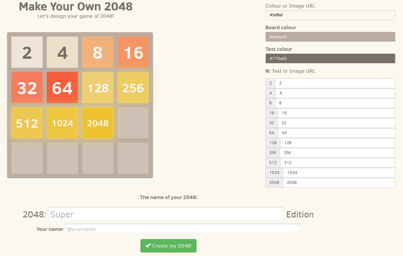 Download Make Your Own 2048