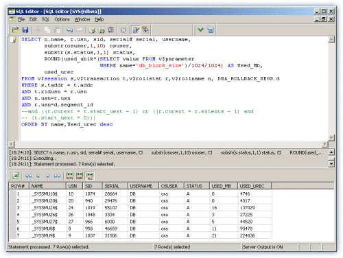 Sql Editor For Oracle